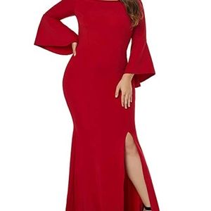 ELEGANT LONG SLEEVE MAXI DRESS